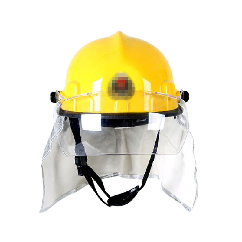 3C Certified Yellow Fire Helmet with Reflective Strips ABS+PC Safety Helmet for Fire Fighting and Industrial Use
