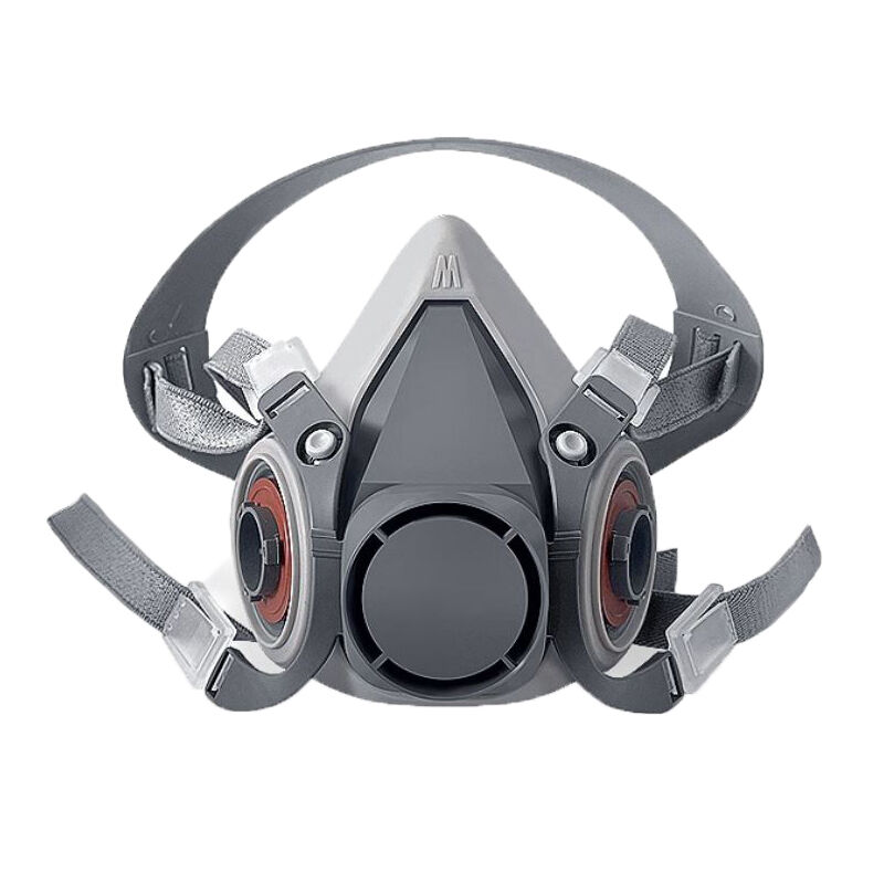 Double Filter  Half Face Respirator Gas Mask Dust & Chemical Protection Painted Mouth Protection Half Face Gas Mask