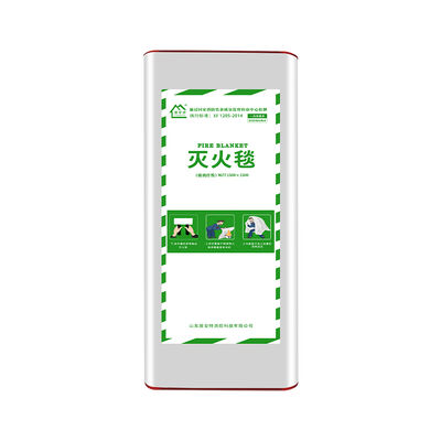 1.5x1.5m EN 1869 Yangın battaniyesi 500°C Sıcaklığa dayanıklı cam lif yangın acil durum battaniyesi Mutfak Restoran Atölyesi için PVC kılıflı